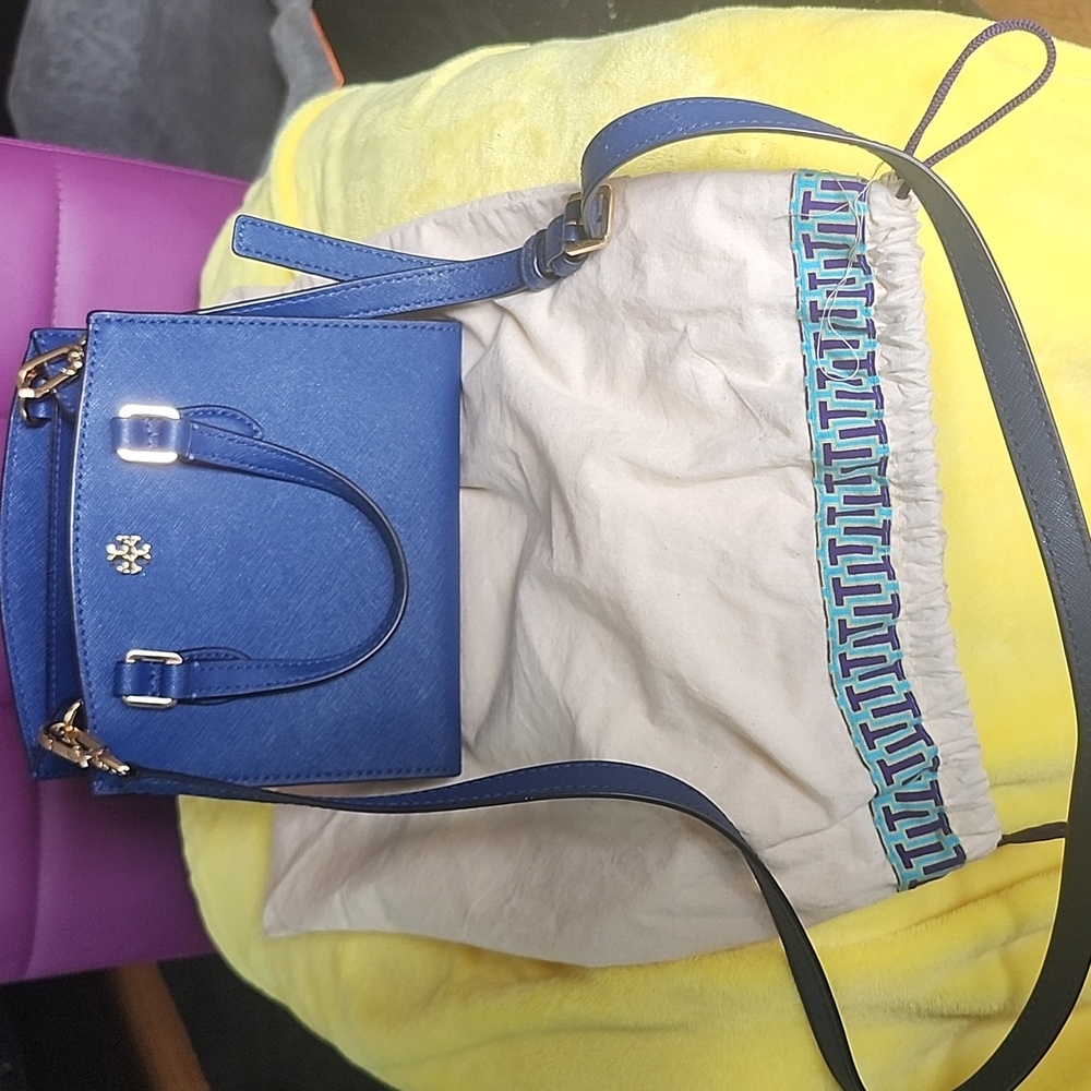 TORY BURCH Mini Blue Handbag W/ Dustbag